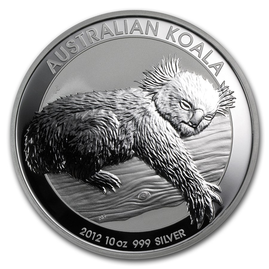 2012 Australia 10 oz Silver Koala BU Perth Mint Koala Coins (10 oz